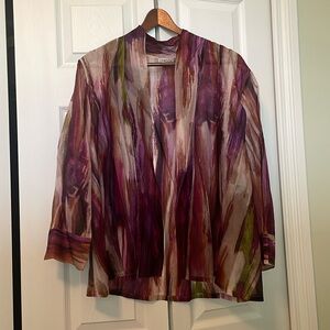 Chico’s 100% Silk 3/4 Shirt Size 0/1 NWT